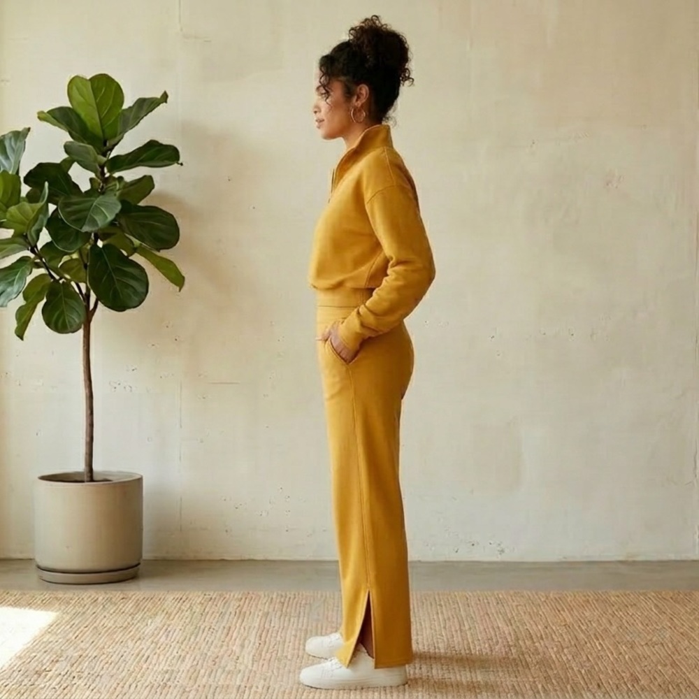Stylish Mustard Women's Track Suit - Picture 12 of 12